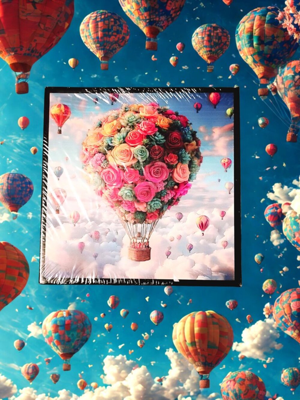 Beautiful & Colorful Roses Multi Hot Air Balloons 1000 Piece Jigsaw Puzzle